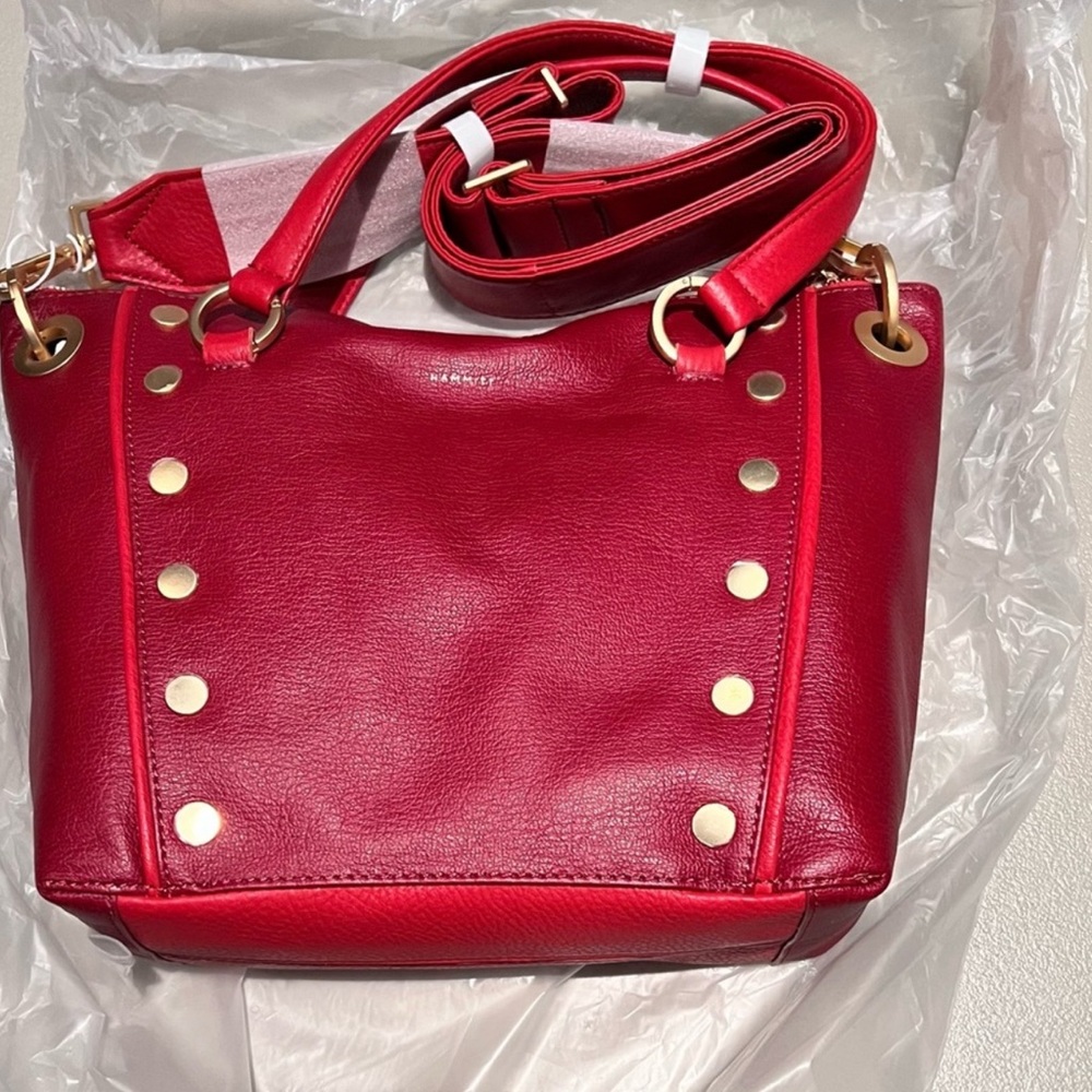 Hammitt Daniel Winter Cherry Shoulder Bag with Gold Details